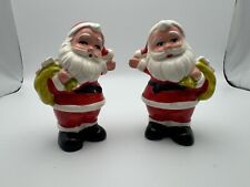 Vintage Santa Claus Ceramic Salt And Pepper Shakers Made In Japan picture