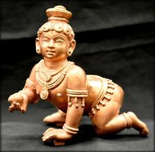 Bal Krishna Idol / Ladoo Gopal Krishna Idol In Pure Solid Copper picture