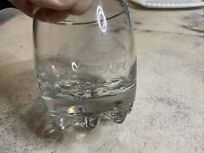 CROWN ROYAL CLEAR LIQUOR GLASS- UNIQUE POP BOTTLE DESIGN GLASS BOTTOM picture
