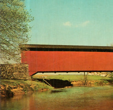 Vintage Postcard Old Covered Bridge PA Dutch Country Lancaster County-Bri-157 picture