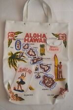 Vintage Aloha Hawaii Souvenir Travel Tote Bag Sunglass & Small Change Pockets picture