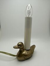VINTAGE BRASS DUCK LAMP  - CANDLE STYLE picture