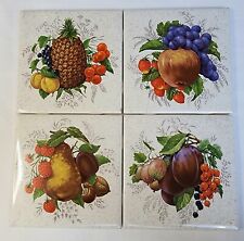 Vintage Dal-Tile Mexico Wall Tiles Trivets Coasters Fruit Print Pineapple 90's picture