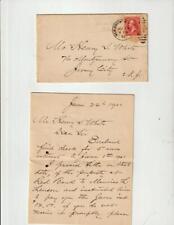 US 1901 Rural Free Delivery RFD Cover New Brunswick Jersey City NJ Letter Inside picture
