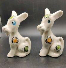 Pair Of VTG Hand Painted Donkeys Made In Japan picture
