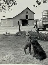 2R Photograph Girl Farm Old Truck Black Family Dog 1967 Portrait picture