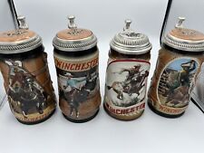 Beer Stein Collection Winchester Anheuser Busch Budweiser Rodeo Series 4 Piece picture