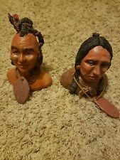 Pair of Native American busts 'Portraits of a People' - Unique Approx 4-5' high picture