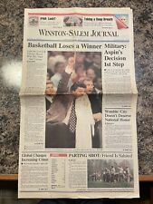 1993 NC State Wolfpack Basketball Newspaper.  Jim Valvano picture