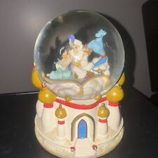 Vintage Disney Musical Snow Globe Snowglobe Aladdin Jasmine RARE plays Music picture
