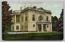 Postcard MA Danvers View Peabody Institute Architecture Vintage c1911 B8 picture
