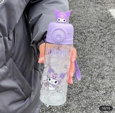 Kuromi Water Bottle Purple  19.6oz Leak Proof Kawaii Sports Bottle New Sanrio picture