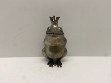 Vintage Brass Frog Prince Figurine 6.5” Tall picture