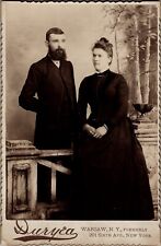 Antique Cabinet Victorian Husband and Wife Couple Warsaw NY 1800s picture