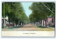 1909 A View Of E High Street Attica Ohio OH Posted Antique Postcard picture