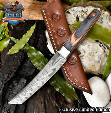 CSFIF Hot Item Twist Damascus Tanto Knife Hard Wood Closeout Steel Bolster picture