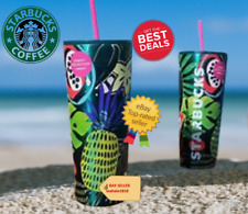 🌺 Starbucks Hawaii Palm Leaf Tropical Stainless 24oz Tumbler New BEST DEAL picture