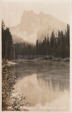 Emerald Lake MT. BURGESS Vintage CANADA POSTCARD Real Photo RPPC bw 96 25 I picture