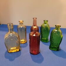 Vintage Glass Miniature Wheaton Bottles lot of 6 picture
