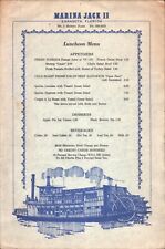 1970s MARINA JACK II vintage luncheon menu SARASOTA FLORIDA riverboat restaurant picture