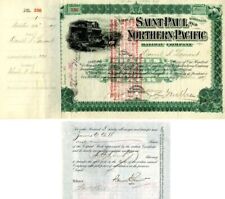 Saint Paul and Northern Pacific Railway Co. Issued to and signed by Daniel S. La picture