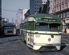 1967 San Francisco TROLLEYS Market St PHOTO  (192-a) picture