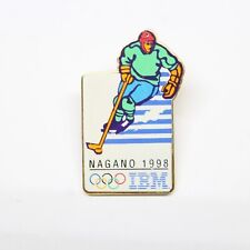 Nagano 1998 Olympics IBM Ice Hockey Pin Lapel Enamel Collectible picture