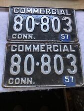  1957 Connecticut Commercial License Plates 80-803 Pair picture