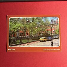 (1) Vintage Postcard Louisburg Square On Beacon Hill Boston, Massachusetts  picture