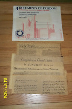 4 Documents of Freedom, Authentic Reproductions on Antiqued Parchment  picture