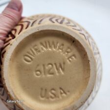 Vintage Watt Pottery Yellow Ware Ovenware Bowl 612W Wood Grain Lowry Lumber 5.5
