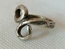 Very Stunning Rare Extremely Ancient Ring Viking Silver Color Artifact Authentic picture