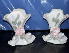 Pair Of Vintage Ceramic Bud Vases Made In China picture