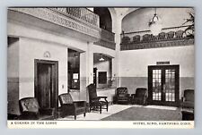 Hartford CT-Connecticut, Lobby Of Hotel Bond, Antique Vintage Souvenir Postcard picture