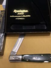 Remington 2000 Millennium Collectible Knife #R1630 Bullet Shield NIB Green ( 415 picture
