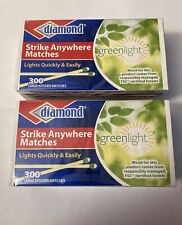 (2 boxes) (300 per box)Vintage Diamond Strike Anywhere Matches picture
