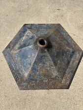 Antique Hexagon Cast Iron Standard Oil Property Of California Lollipop Sign Base picture