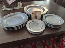 Wilton RWP Armetale 16 Piece Plate Set, Dinner, Salad, Bread Plates, Pewter-Like picture