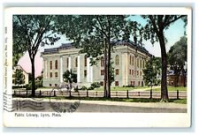 1906 Copper Window Public Library Building Lynn Massachusetts MA Postcard picture