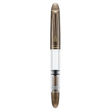 Asvine P30 Piston Brass Fountain Pen Torpedo Metal Acrylic EF/F/M Writing Pen picture