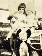 OG Photograph Girl 1930's Stuffed Animal Doll Toys Portriat picture