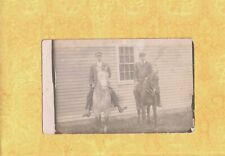 VT Collection 1908-29 RPPC postcard TWO MEN ON HORSES to Morrisville Vermont picture