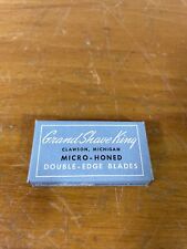 Vintage Grand Shave King Box Of 5 Micro Honed Double Edge Blades Clawson NOS picture