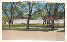 EMPORIA, KS   Kansas     FREE TOURIST CAMPING GROUND     c1920's Postcard picture