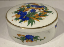 Rosenthal Bavarian Vintage Antique Round Porcelain Trinket Dish Birds Flowers picture