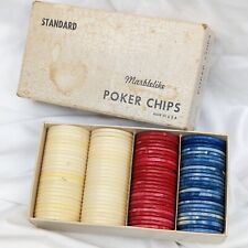 1960s Vintage Marble like Poker Chips Puremco No. 215 Standard vtg In Box picture