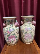1 pair of  Vintage Chinese Flower Porcelain Vase picture