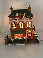RARE Heartland Valley Village Dickens Porcelain Lighted Barber Limited edition picture