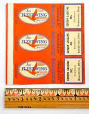Vintage 1930's Say Fleet Wing Oil Advertising Matchbook Cover Bowerston, Ohio#20 picture