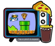 PRESALE Domino's PIZZA  Enamel Hat Pin SUPER MARIO TV PIZZA NINTENDO SHIPS 6/1 picture